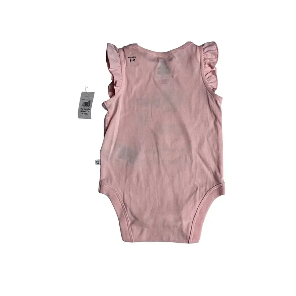 Gap Baby Flutter Sleeve  DAD Graphic Style Snap Closure Onesie Sz 3-6M NWT
